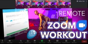 Remote zoom workout advert